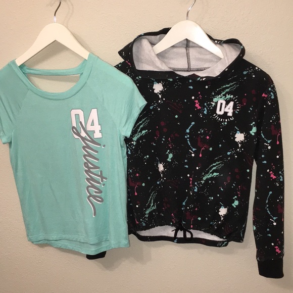 JUSTICE Sweatshirt and T-Shirt - Picture 1 of 11